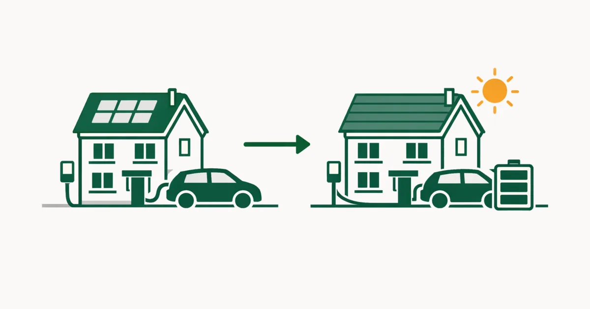 Illustration accompanying Charging your EV from solar: how much you can actually use