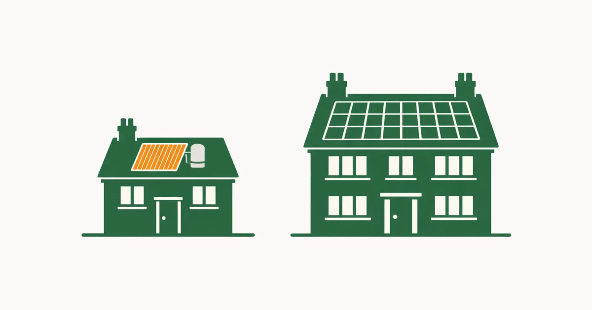 Illustration accompanying Solar hot water against solar electricity